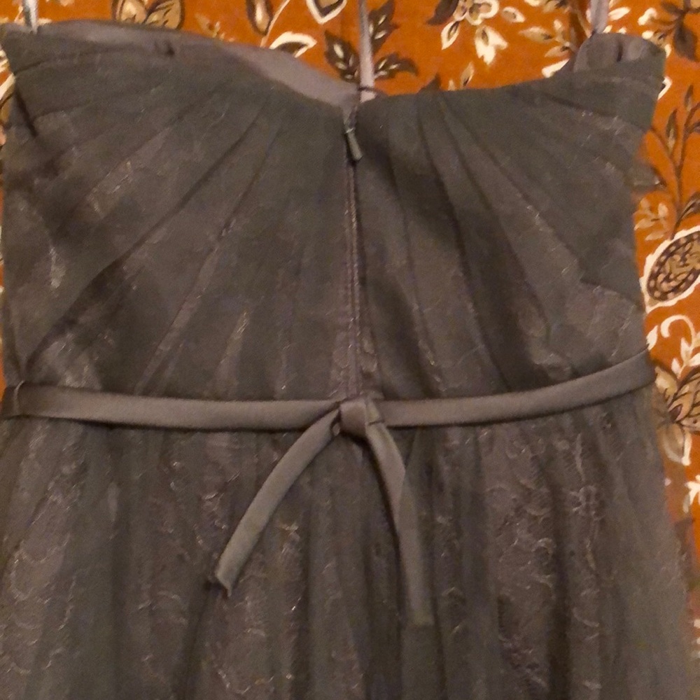 Vera Wang Dark Gray Bridesmaid Dress - Picture 5 of 9